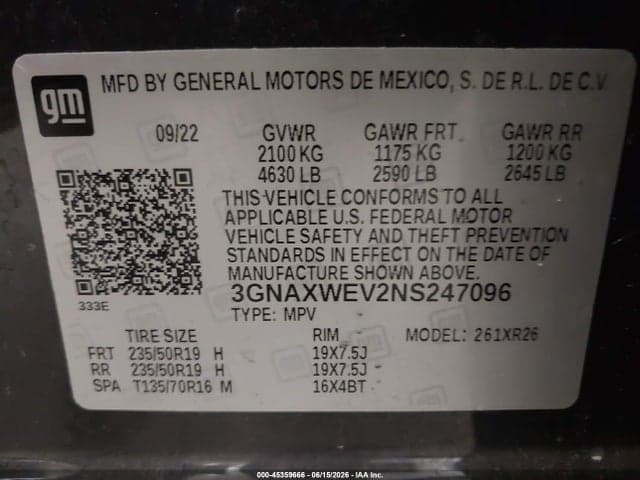 2022 CHEVROLET EQUINOX AWD RS 9