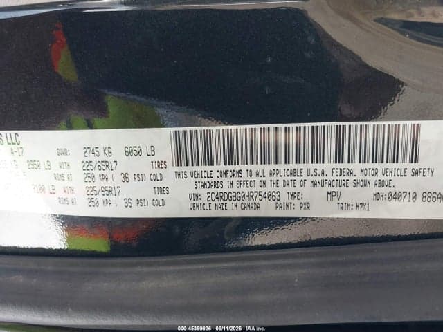 2017 DODGE GRAND CARAVAN SE 9
