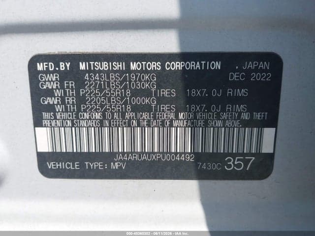 2023 MITSUBISHI OUTLANDER SPORT 9