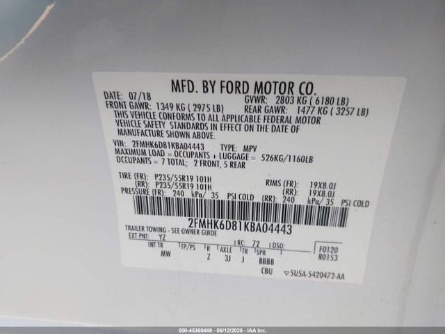 2019 FORD FLEX LIMITED 9