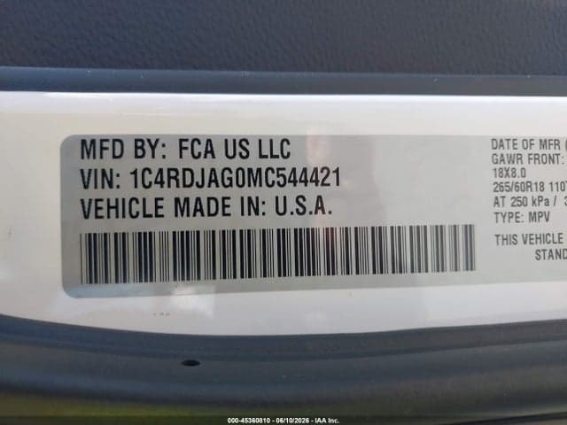 2021 DODGE DURANGO SXT PLUS AWD 9