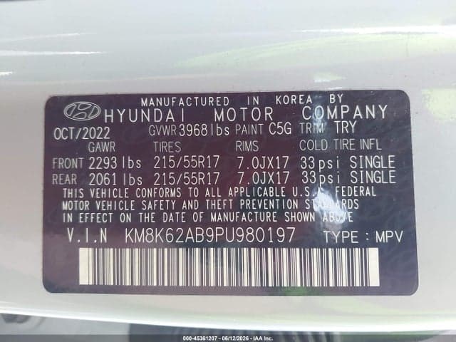 2023 HYUNDAI KONA SEL 9