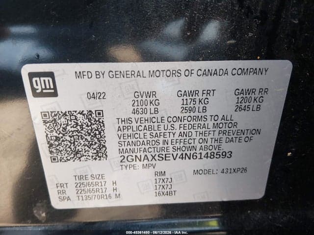 2022 CHEVROLET EQUINOX AWD LS 9