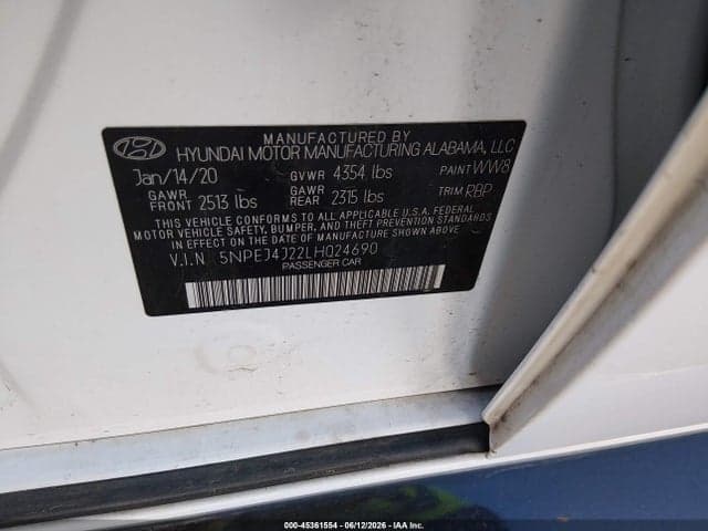 2020 HYUNDAI SONATA SEL PLUS 9