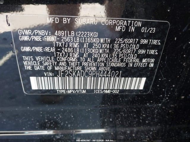 2023 SUBARU FORESTER PREMIUM 9