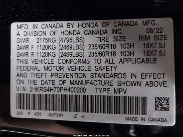 2023 HONDA CR-V EX-L AWD 9