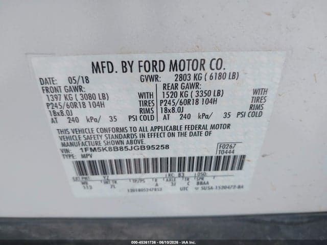 2018 FORD EXPLORER 9