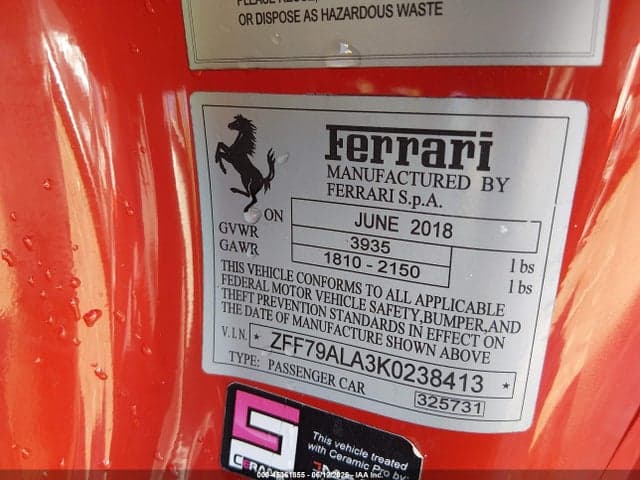 2019 FERRARI 488 GTB 9