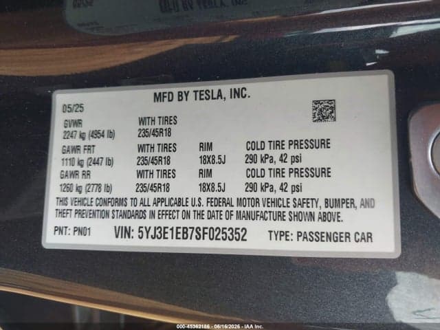 2025 TESLA MODEL 3 LONG RANGE ALL-WHEEL DRIVE 9