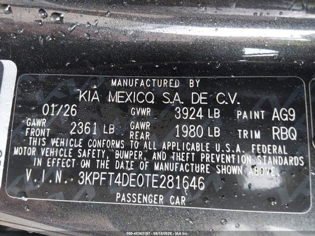 2026 KIA K4 LXS 9