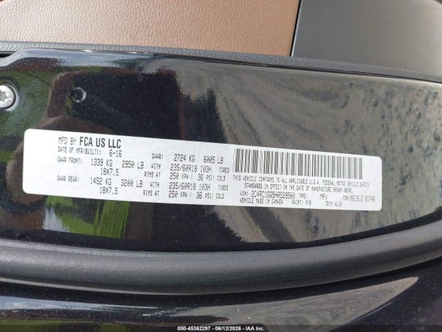 2017 CHRYSLER PACIFICA LIMITED 9