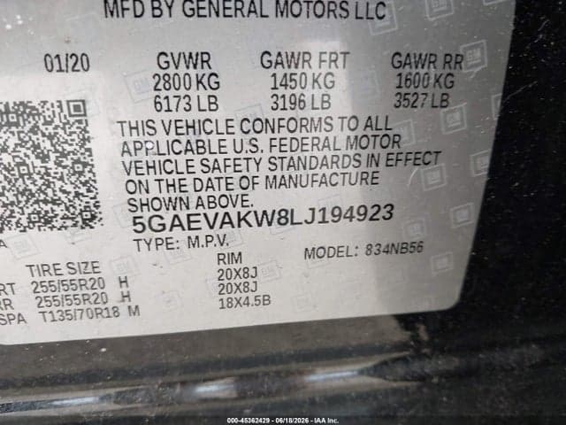 2020 BUICK ENCLAVE AWD ESSENCE 9