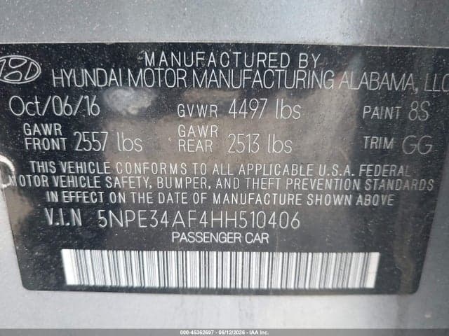 2017 HYUNDAI SONATA SPORT 9