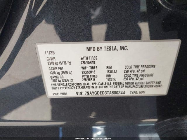 2026 TESLA MODEL Y 9