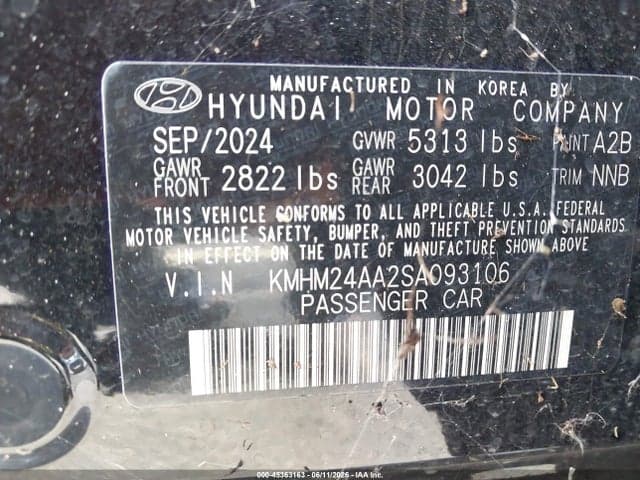 2025 HYUNDAI IONIQ 6 SE 9