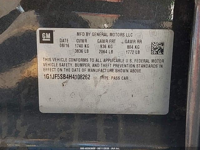 2017 CHEVROLET SONIC PREMIER AUTO 9