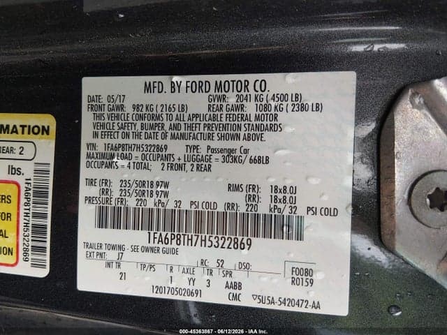 2017 FORD MUSTANG ECOBOOST 9