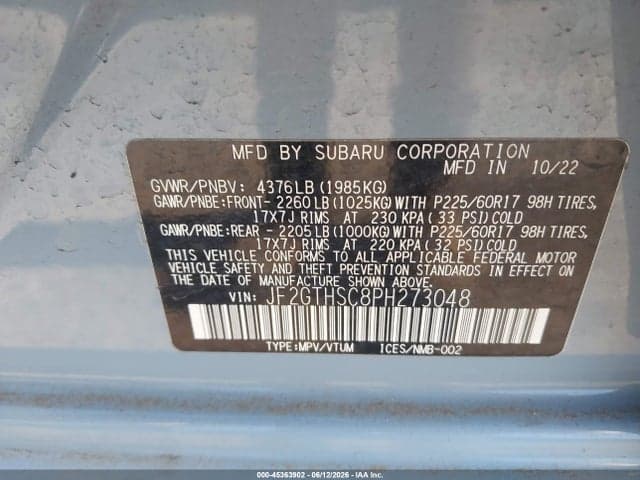 2023 SUBARU CROSSTREK SPORT 9