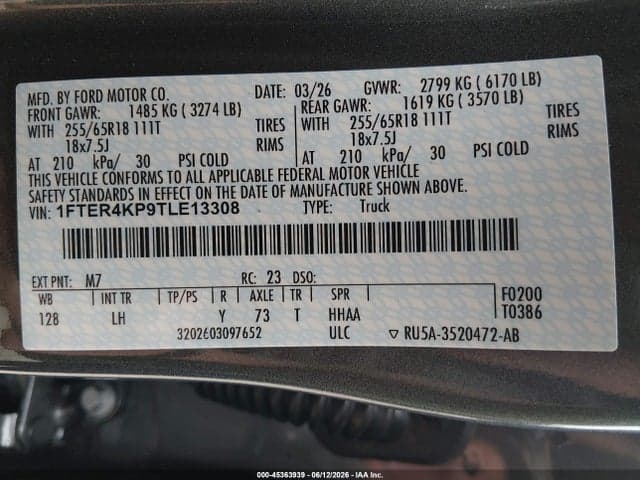 2026 FORD RANGER LARIAT 9