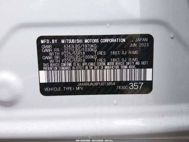 2023 MITSUBISHI OUTLANDER SPORT 9