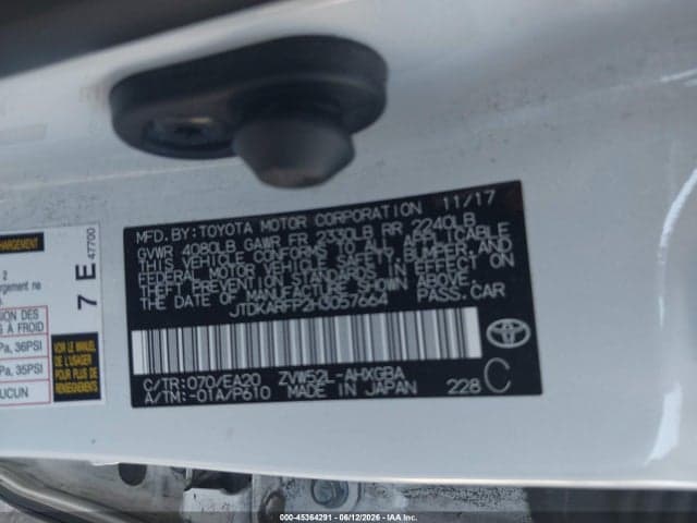 2017 TOYOTA PRIUS PRIME PREMIUM 9