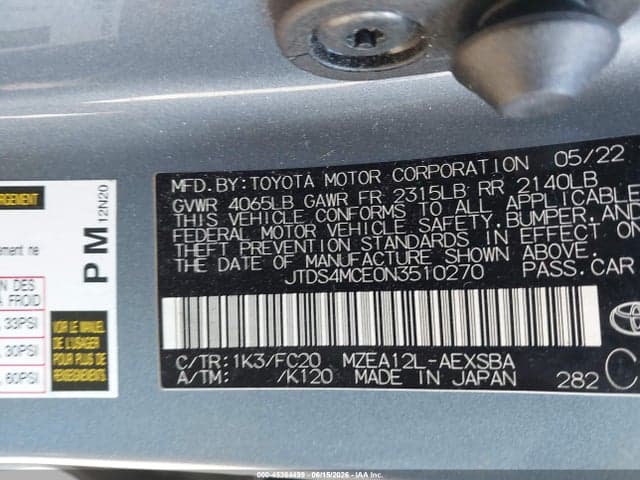 2022 TOYOTA COROLLA SE 9