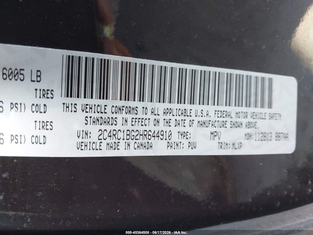 2017 CHRYSLER PACIFICA TOURING-L 9