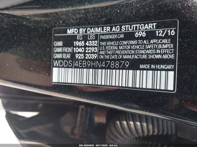 2017 MERCEDES-BENZ CLA 250 9