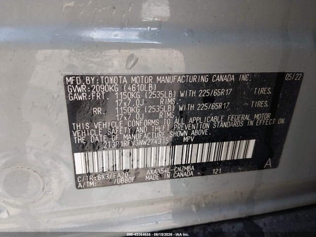 2022 TOYOTA RAV4 XLE 9