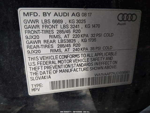 2018 AUDI Q7 3.0T PREMIUM 9
