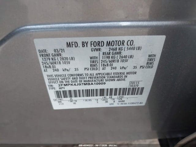 2021 FORD EDGE SEL 9