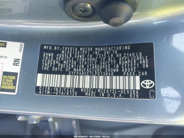 2020 TOYOTA COROLLA SE 9