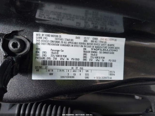 2018 FORD FOCUS ST 9