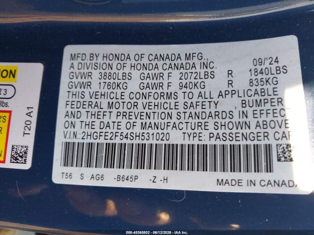 2025 HONDA CIVIC SPORT 9