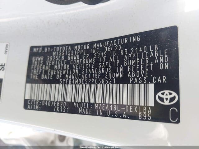 2023 TOYOTA COROLLA LE 9