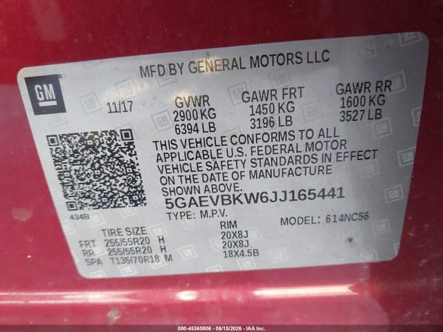 2018 BUICK ENCLAVE PREMIUM 9