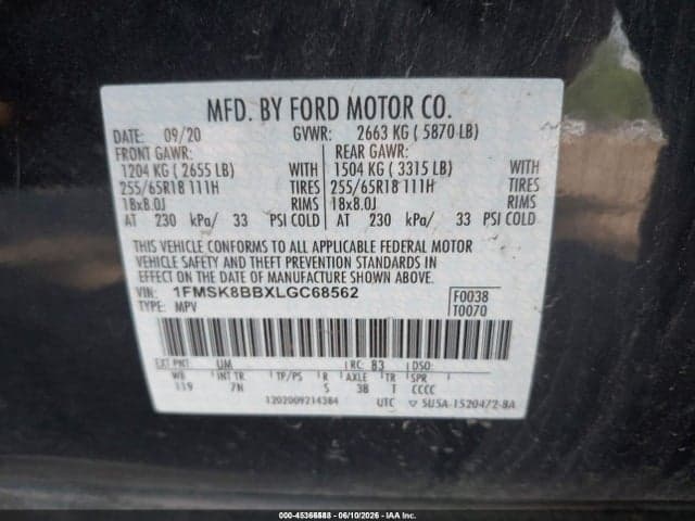 2020 FORD EXPLORER 9