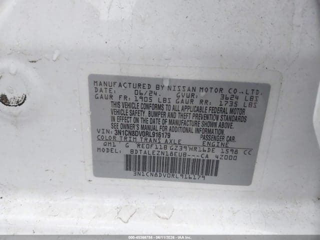 2024 NISSAN VERSA 1.6 S 9