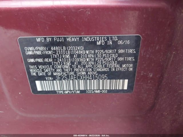 2017 SUBARU FORESTER 2.5I PREMIUM 9