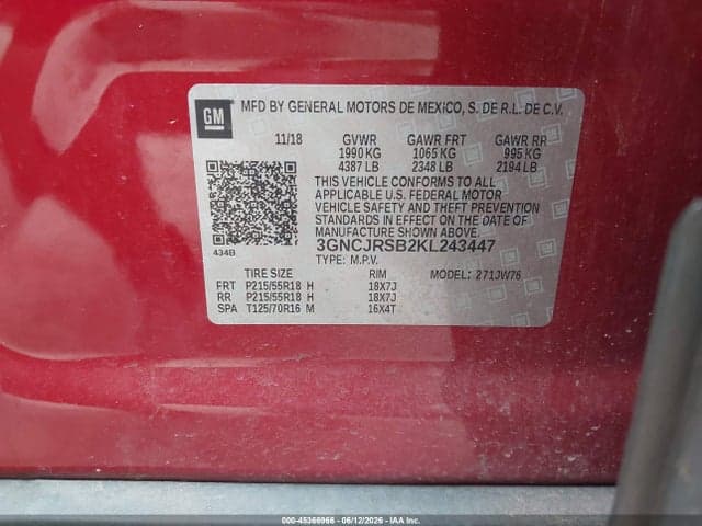 2019 CHEVROLET TRAX PREMIER 9