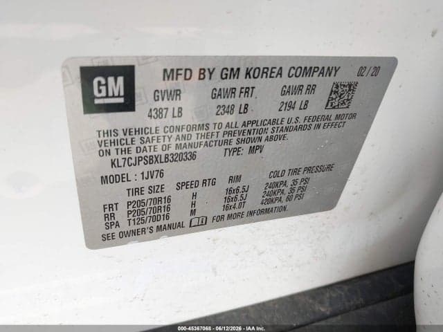 2020 CHEVROLET TRAX AWD LT 9