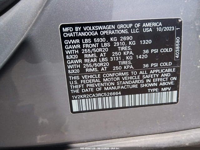 2024 VOLKSWAGEN ATLAS 2.0T SE W/TECHNOLOGY 9
