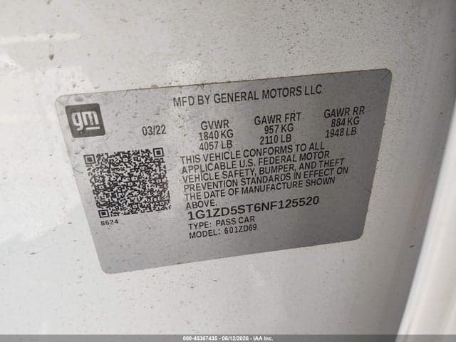 2022 CHEVROLET MALIBU FWD LT 9