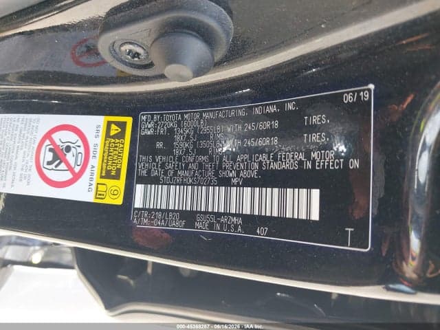 2019 TOYOTA HIGHLANDER XLE 9