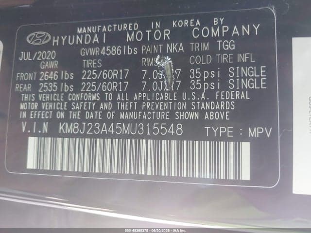 2021 HYUNDAI TUCSON SE 9