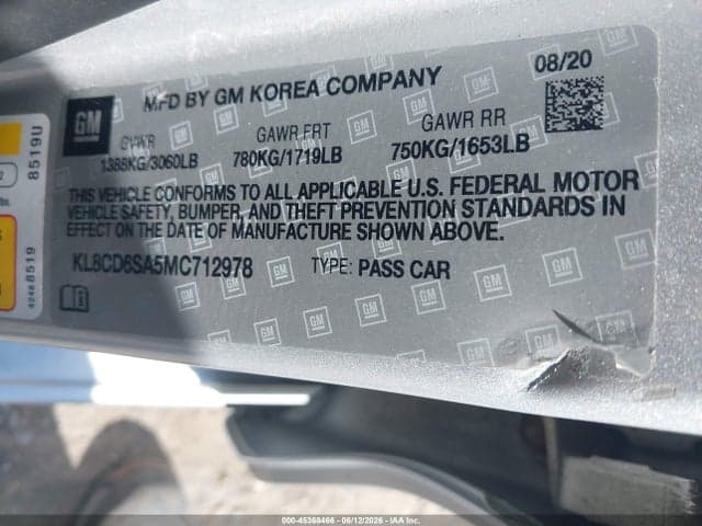 2021 CHEVROLET SPARK FWD 1LT AUTOMATIC 9