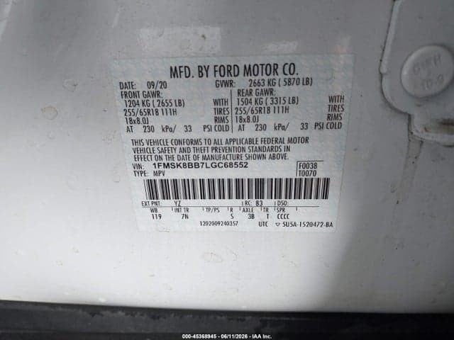 2020 FORD EXPLORER 9