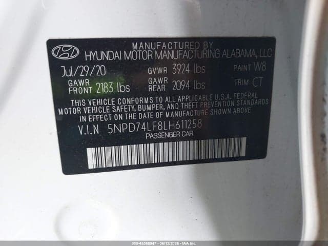2020 HYUNDAI ELANTRA SE 9