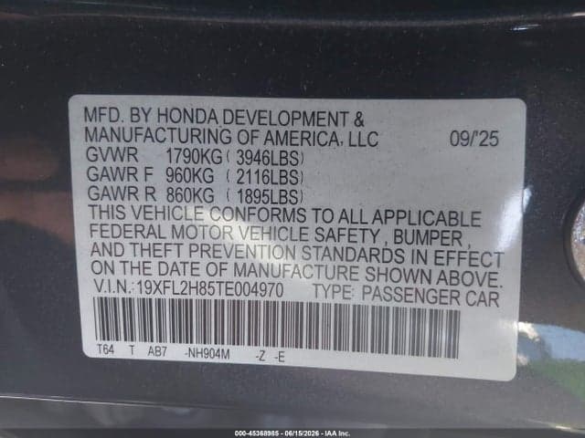 2026 HONDA CIVIC SPORT 9