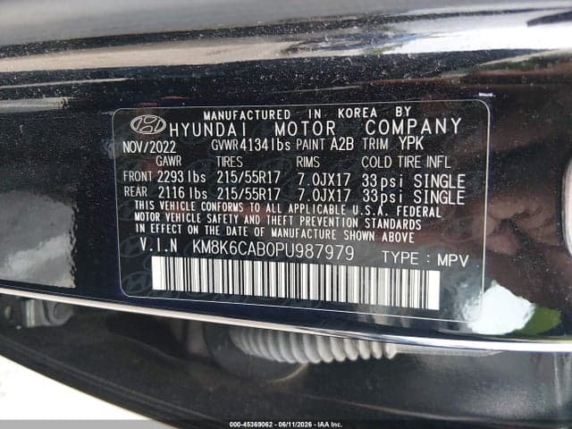 2023 HYUNDAI KONA SEL 9